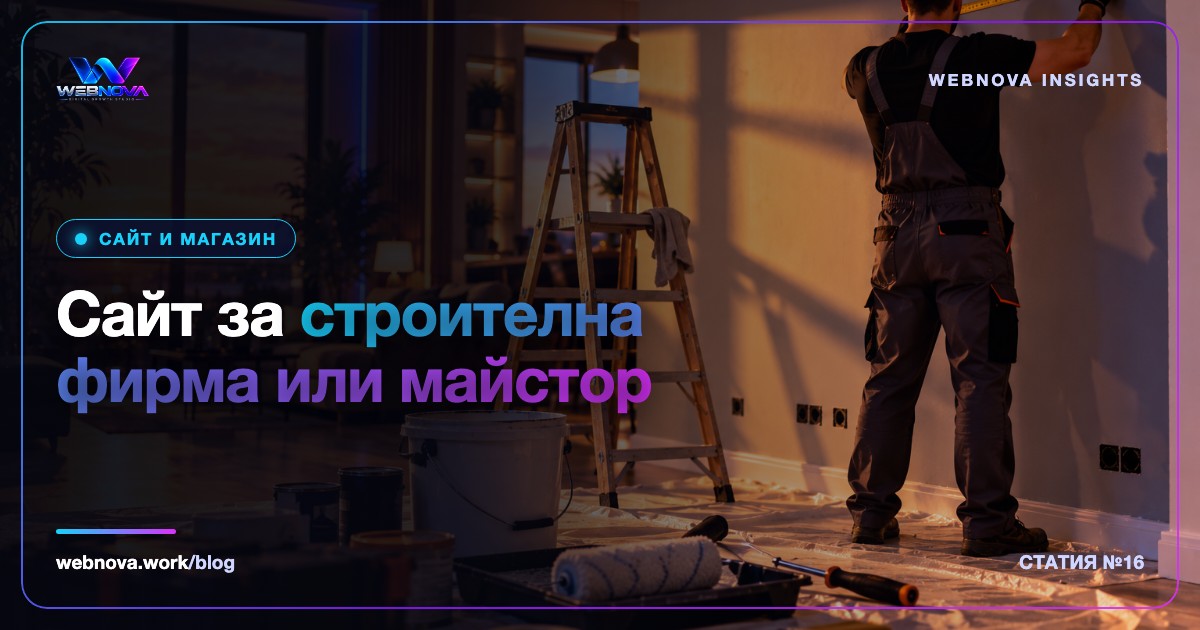 Сайт за строителна фирма или майстор: какво да има и как да привлича клиенти